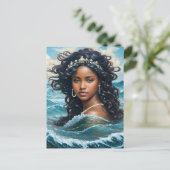Yemaya Orisha Watergodin Ocean Art Briefkaart (Staand voorkant)