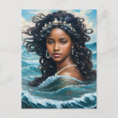 Yemaya Orisha Watergodin Ocean Art Briefkaart (Voorkant)