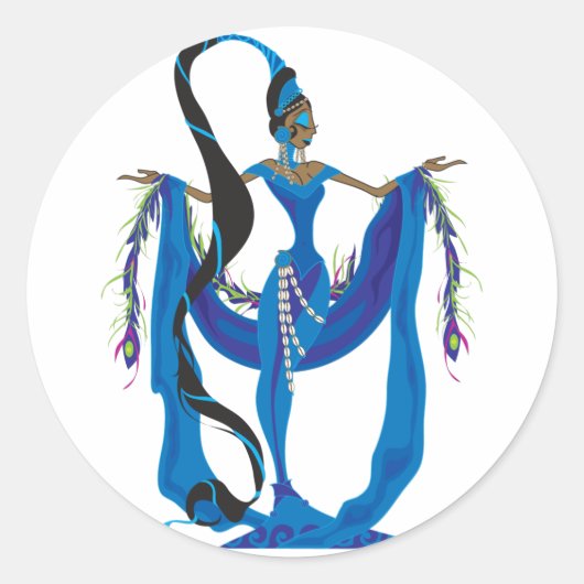 Yemaya-Stickers Ronde Sticker (Voorkant)