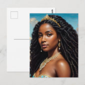 Yemaya Watergodin Orisha Art Briefkaart (Voorkant / Achterkant)