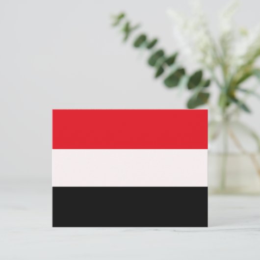 YEMEN FLAG BRIEFKAART (Staand voorkant)