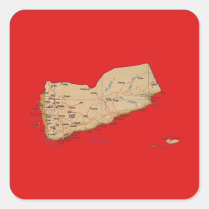 Yemen Kaart Sticker