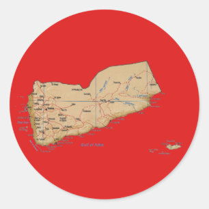 Yemen Kaart Sticker