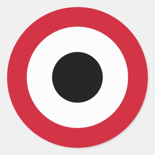 Yemeni Air Force Roundel Ronde Sticker (Voorkant)