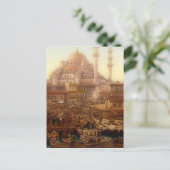 Yeni Cami moskee en Eminö nü bazaar - ISTANBUL Briefkaart (Staand voorkant)