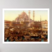 Yeni Cami moskee en Eminö nü bazaar - ISTANBUL Poster (Voorkant)