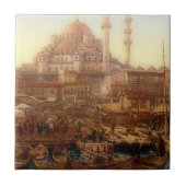 Yeni Cami moskee en Eminö nü bazaar - ISTANBUL Tegeltje (Voorkant)