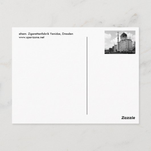 Yenidze Briefkaart (Achterkant)