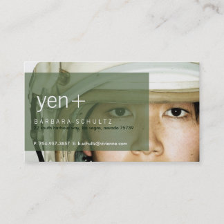 Yen's Face [groene] Visitekaartjes