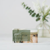 Yen's Face [groene] Visitekaartjes (Staand voorkant)