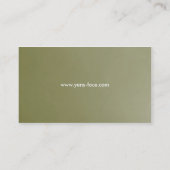 Yen's Face [groene] Visitekaartjes (Achterkant)