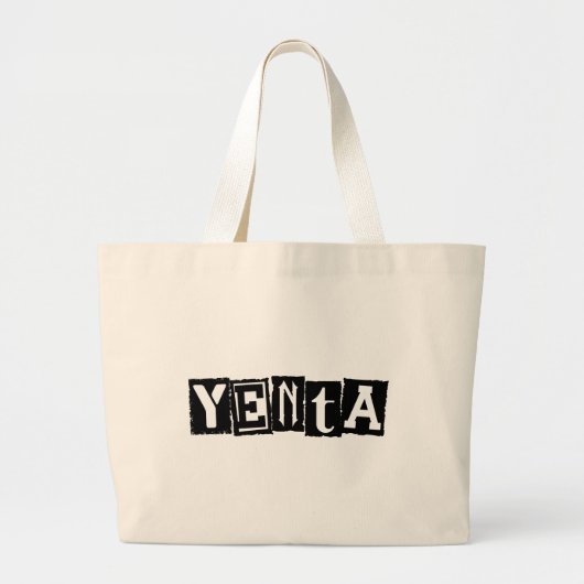Yenta Jiddische humor Grote Tote Bag (Voorkant)