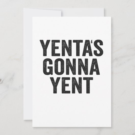 Yenta's Gonna Yent Funny Jewish Hanukkah Holiday Bedankkaart (Voorkant)