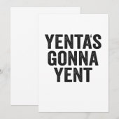 Yenta's Gonna Yent Funny Jewish Hanukkah Holiday Bedankkaart (Voorkant / Achterkant)