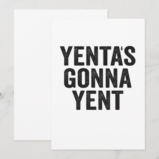 Yenta's Gonna Yent Funny Jewish Hanukkah Holiday Bedankkaart (Voorkant / Achterkant)
