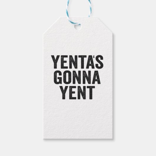 Yenta's Gonna Yent Funny Jewish Hanukkah Holiday Cadeaulabel (Voorkant)