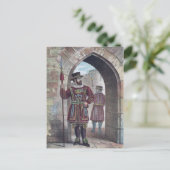 Yeoman Warder in de Tower of London Briefkaart (Staand voorkant)