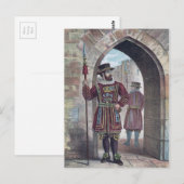 Yeoman Warder in de Tower of London Briefkaart (Voorkant / Achterkant)
