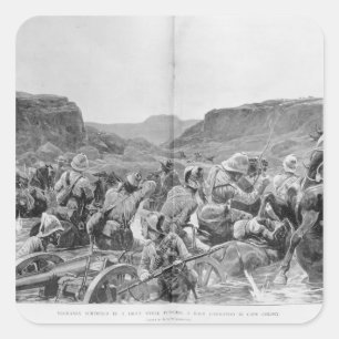 Yeomanry verrast door een drift vierkante sticker