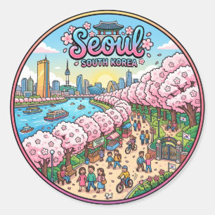 Yeouido Park Zuid-Korea Ronde Sticker