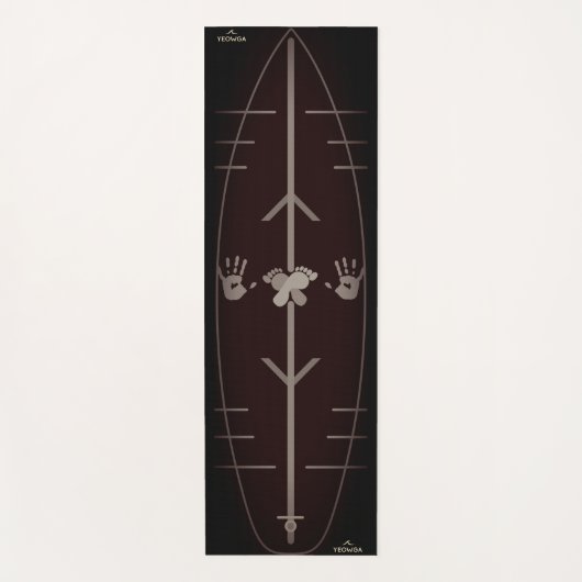 Yeowga Surf Yoga Fitness Mat Pop up Practice (Voorkant)