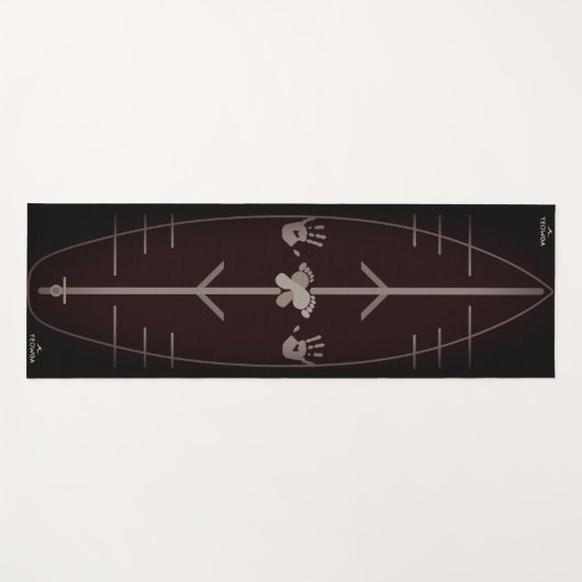 Yeowga Surf Yoga Fitness Mat Pop up Practice (Voorkant (horizontaal))