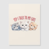 Yep, ik praat met mijn katten - Schattig trio katt (Voorkant)