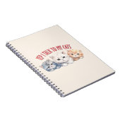 Yep, ik praat met mijn katten - Schattig trio katt Notitieboek (Rechterzijde)