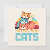 Yep, ik praat met mijn katten-Schattige trio cat d (Voorkant)