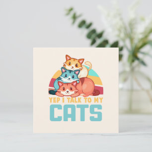Yep, ik praat met mijn katten-Schattige trio cat d