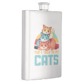 Yep, ik praat met mijn katten-Schattige trio cat d Flacon (Rechts)