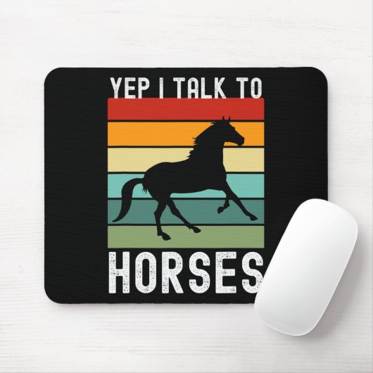 Yep ik praat met paarden boer dier paardrijden muismat (Met muis)