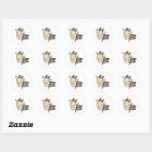 Yep I'm The GOAT Cute Funny Goat Head Design Ronde Sticker (Vel)
