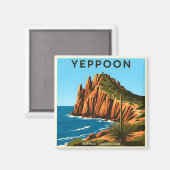 Yeppoon Queensland Australië Oude Reisposter Magneet (Voorkant / Achterkant)