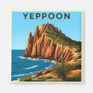 Yeppoon Queensland Australië Oude Reisposter Magneet