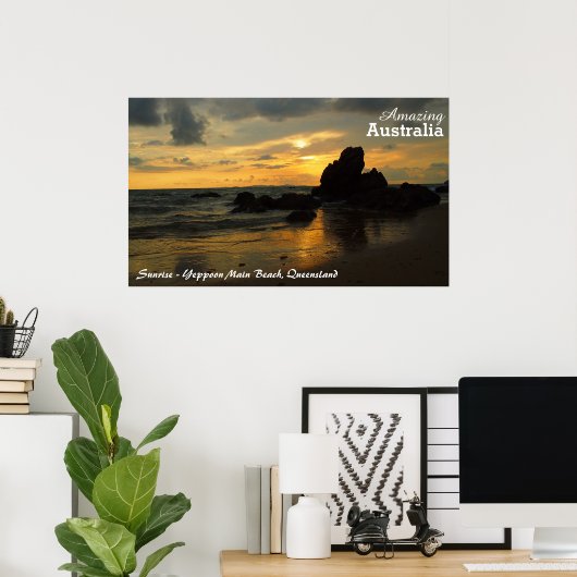 Yeppoon sunrise poster (Thuiskantoor)
