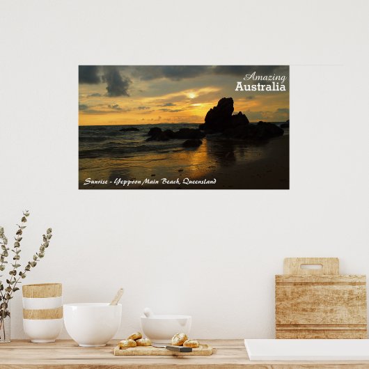 Yeppoon sunrise poster (Keuken)