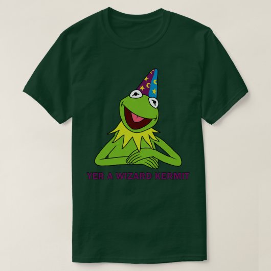 Yer A Wizard Kermit 2 T-shirt (Design voorkant)