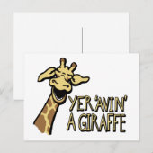 Yer 'avin' a giraffe slang cockney humor briefkaar briefkaart (Voorkant / Achterkant)