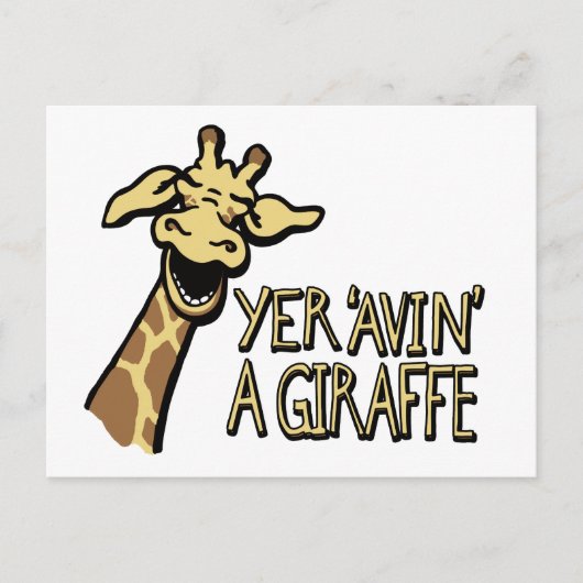 Yer 'avin' a giraffe slang cockney humor briefkaar briefkaart (Voorkant)