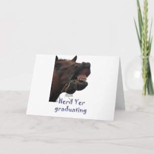 Yer die van de kudde Grappig Paard een diploma Kaart