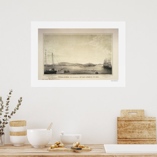 Yerba Buena (nu San Francisco) Poster van de lente (Keuken)