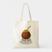 Yerba Mate Addict, Gourd en Bombilla Tote Bag (Achterkant)