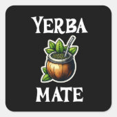Yerba Mate Vierkante Sticker (Voorkant)