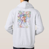 Yerevan Armenia City Map Hoodie (Achterkant)