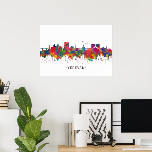 Yerevan Armenia Skyline Poster (Thuiskantoor)
