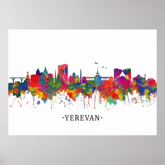 Yerevan Armenia Skyline Poster (Voorkant)