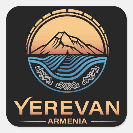 Yerevan Armenia Vierkante Sticker (Voorkant)