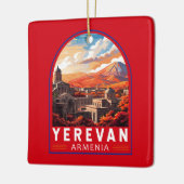 Yerevan Armenië Reizen Kunst Vintage Keramisch Ornament (Links)
