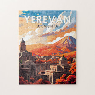 Yerevan Armenië Reizen Kunst Vintage Legpuzzel